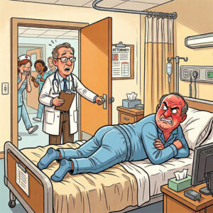 A big-shot attorney ended up in the hospital for a few days