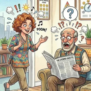 A lady comes home from her doctor