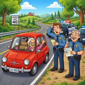 Margaret is pulled over for speeding