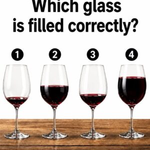 Which glass is filled correctly?