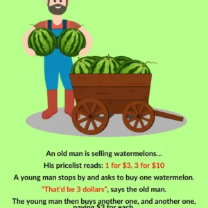 An Old Man Is Selling Watermelon.