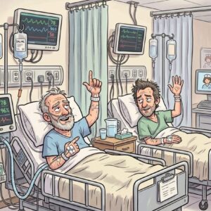 A man was brought in to the hospital