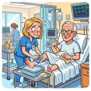 The nursing student on her first rotation
