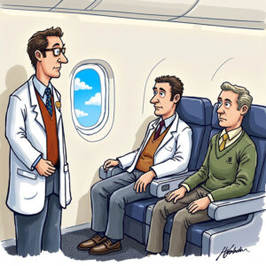 Two physicians boarded a flight out of Seattle