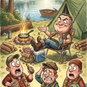 Four guys have been going on the same fishing trip for many years.