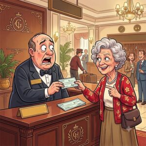 A 70-year-old woman chose to remain overnight in a costly hotel