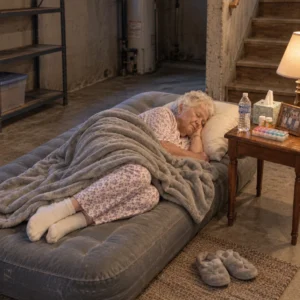 My husband moved my 70-year-old mother onto an air mattress in the basement while she was staying with us during chemotherapy. His explanation? “I’m the man of the house.” What I did next taught him a lesson he would never forget.